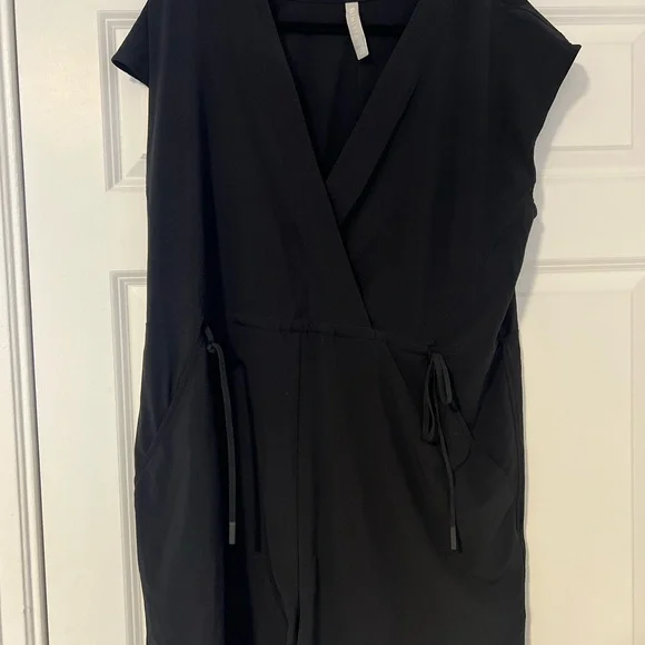 Athleta | Dresses | Elegant Black Wrap Dress | Poshmark